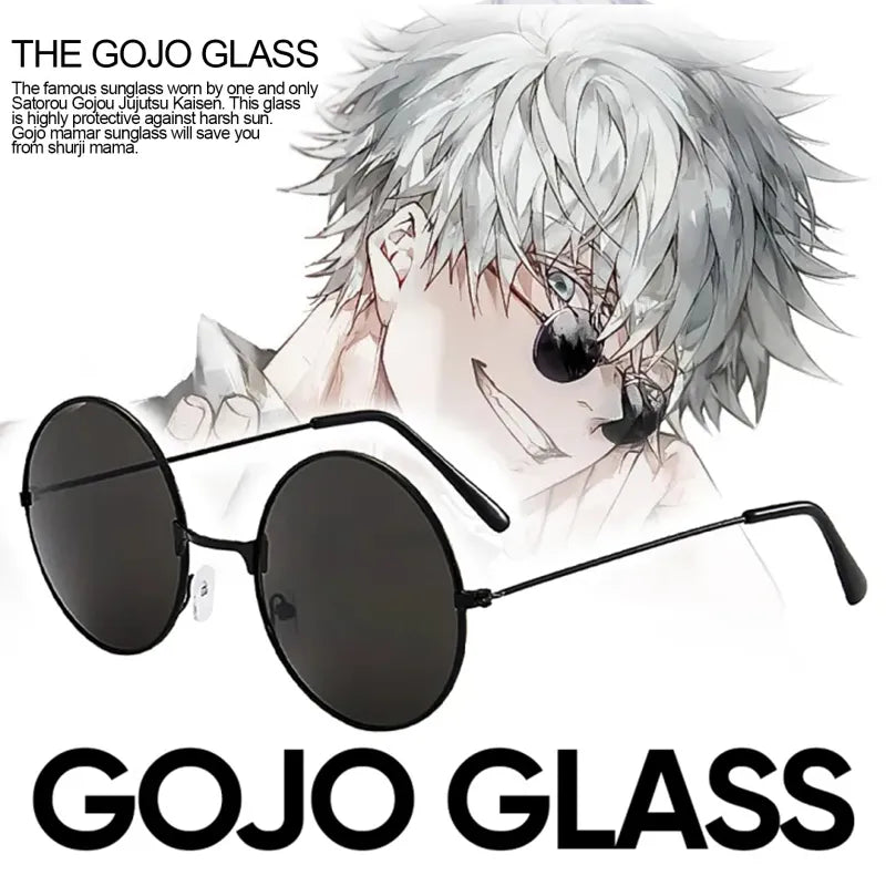 Óculos Redondo Satoru " Gojo Glass " Jujutsu Kaisen - Trendys