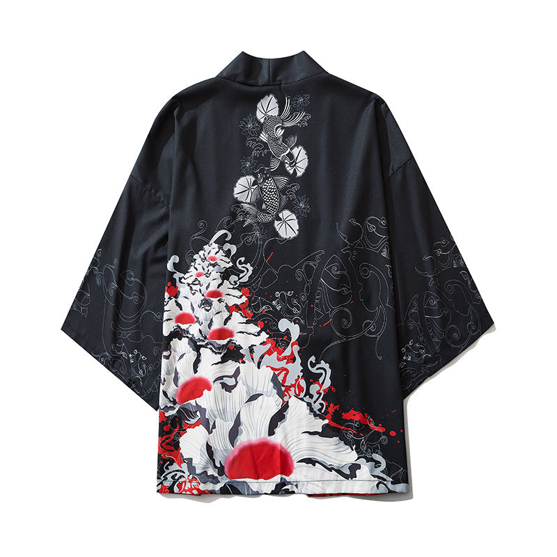 Oversized Japonês Kimono Cardigan Samurai - Trendys