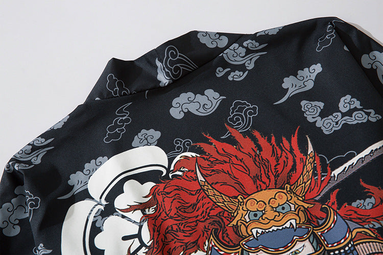 Oversized Japonês Kimono Cardigan Samurai - Trendys